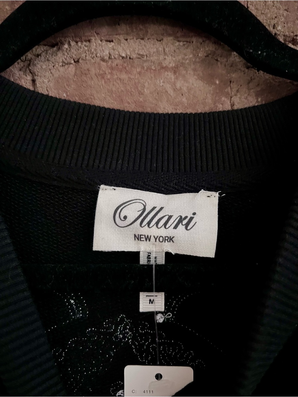 Anthropologie | Ollari | Black Embellished Sweatshirt | Size Medium - Picture 8 of 11